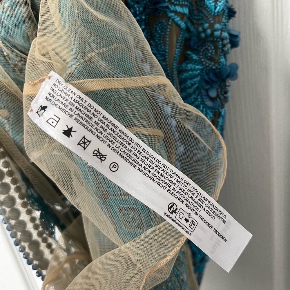 Cult Gaia Evangeline Beaded Jeweled Mini Dress in blue Size 00 $2998 - Picture 13 of 15